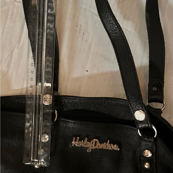 Harley Davidson ladies purse with silver studs and clear stones.  VGUC - Picture 2 of 9
